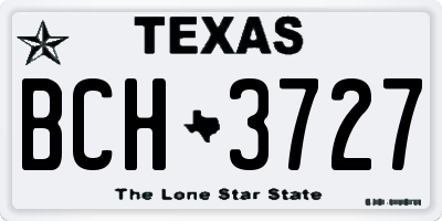 TX license plate BCH3727