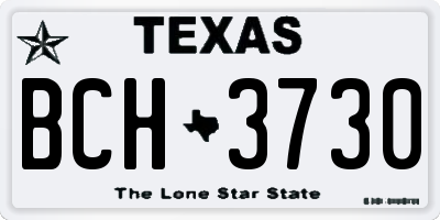 TX license plate BCH3730