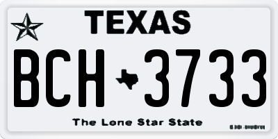 TX license plate BCH3733