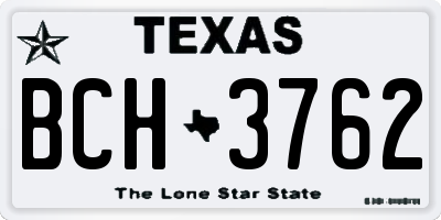 TX license plate BCH3762