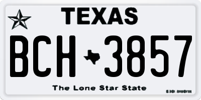TX license plate BCH3857