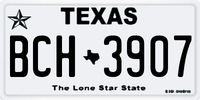 TX license plate BCH3907