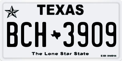 TX license plate BCH3909