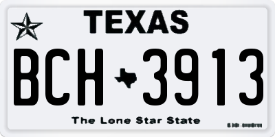 TX license plate BCH3913