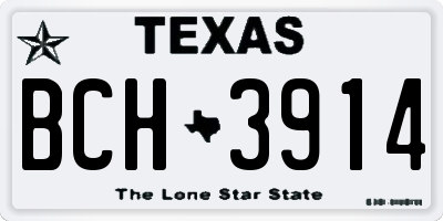 TX license plate BCH3914