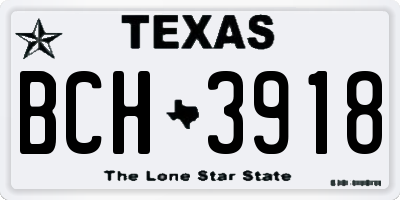 TX license plate BCH3918