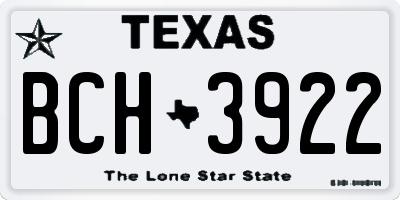TX license plate BCH3922