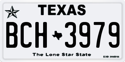 TX license plate BCH3979