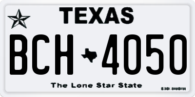 TX license plate BCH4050