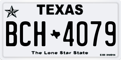 TX license plate BCH4079