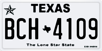 TX license plate BCH4109