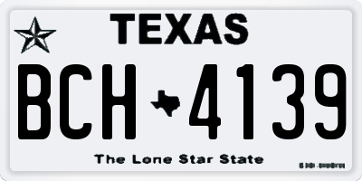 TX license plate BCH4139