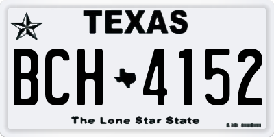 TX license plate BCH4152
