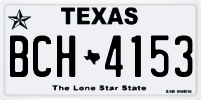 TX license plate BCH4153