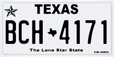 TX license plate BCH4171