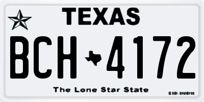 TX license plate BCH4172