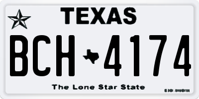 TX license plate BCH4174