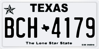 TX license plate BCH4179