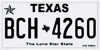 TX license plate BCH4260