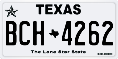 TX license plate BCH4262