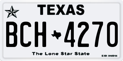 TX license plate BCH4270