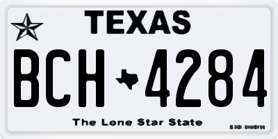 TX license plate BCH4284