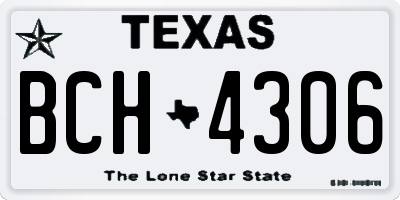 TX license plate BCH4306