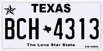 TX license plate BCH4313