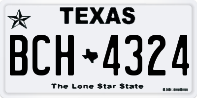 TX license plate BCH4324