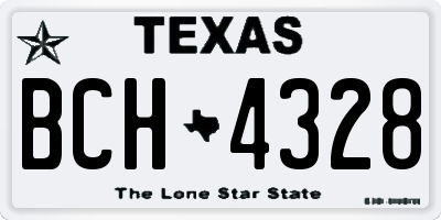 TX license plate BCH4328