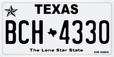 TX license plate BCH4330