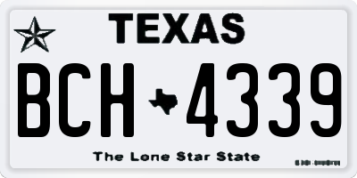 TX license plate BCH4339