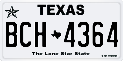 TX license plate BCH4364
