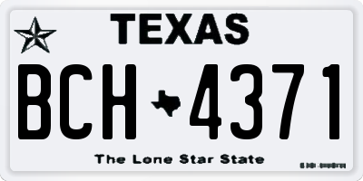 TX license plate BCH4371
