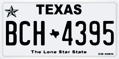 TX license plate BCH4395
