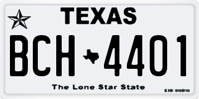 TX license plate BCH4401