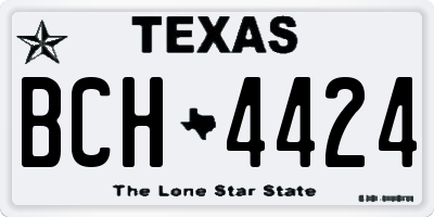 TX license plate BCH4424