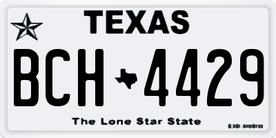 TX license plate BCH4429