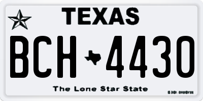 TX license plate BCH4430