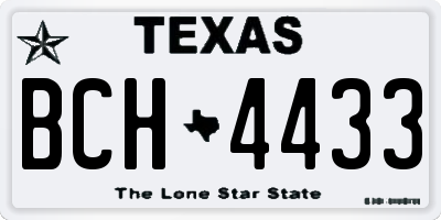 TX license plate BCH4433
