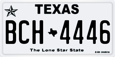 TX license plate BCH4446