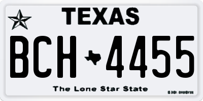 TX license plate BCH4455