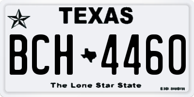 TX license plate BCH4460