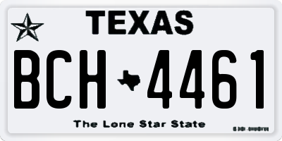 TX license plate BCH4461