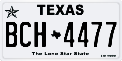 TX license plate BCH4477