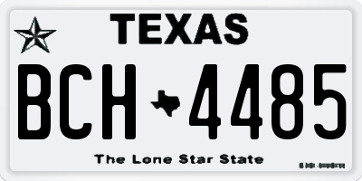 TX license plate BCH4485