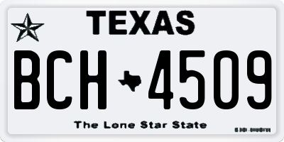TX license plate BCH4509