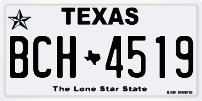 TX license plate BCH4519