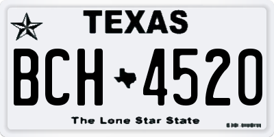 TX license plate BCH4520