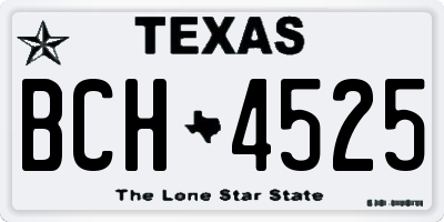 TX license plate BCH4525